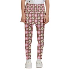 Cute Floral Pattern Kids  Skirted Pants by GardenOfOphir