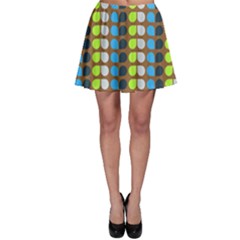 Colorful Leaf Pattern Skater Skirt by GardenOfOphir