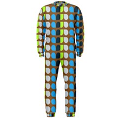 Colorful Leaf Pattern Onepiece Jumpsuit (men) by GardenOfOphir