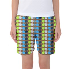 Colorful Leaf Pattern Women s Basketball Shorts by GardenOfOphir