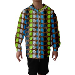 Colorful Leaf Pattern Kids  Hooded Windbreaker by GardenOfOphir