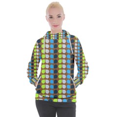 Colorful Leaf Pattern Women s Hooded Pullover by GardenOfOphir