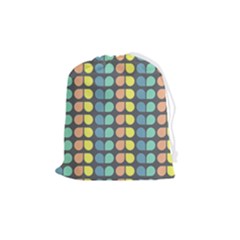 Colorful Leaf Pattern Drawstring Pouch (medium) by GardenOfOphir