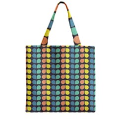 Colorful Leaf Pattern Zipper Grocery Tote Bag by GardenOfOphir