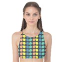 Colorful Leaf Pattern Tank Bikini Top View1