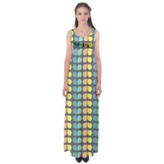 Colorful Leaf Pattern Empire Waist Maxi Dress by GardenOfOphir