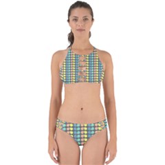 Colorful Leaf Pattern Perfectly Cut Out Bikini Set by GardenOfOphir