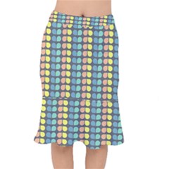 Colorful Leaf Pattern Short Mermaid Skirt by GardenOfOphir