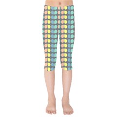 Colorful Leaf Pattern Kids  Capri Leggings  by GardenOfOphir