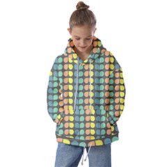 Colorful Leaf Pattern Kids  Oversized Hoodie by GardenOfOphir