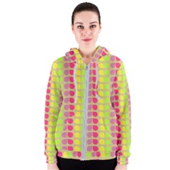 Colorful Leaf Pattern Women s Zipper Hoodie by GardenOfOphir