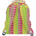 Colorful Leaf Pattern Rounded Multi Pocket Backpack View3