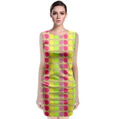 Colorful Leaf Pattern Classic Sleeveless Midi Dress by GardenOfOphir