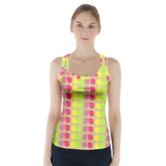 Colorful Leaf Pattern Racer Back Sports Top by GardenOfOphir