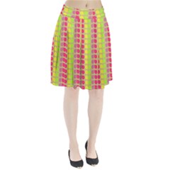 Colorful Leaf Pattern Pleated Skirt by GardenOfOphir