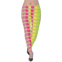 Colorful Leaf Pattern Velvet Leggings by GardenOfOphir