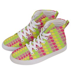 Colorful Leaf Pattern Men s Hi-top Skate Sneakers by GardenOfOphir