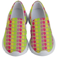 Colorful Leaf Pattern Kids Lightweight Slip Ons by GardenOfOphir