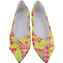 Colorful Leaf Pattern Women s Bow Heels by GardenOfOphir