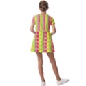 Colorful Leaf Pattern Kids  Short Sleeve Pinafore Style Dress View2