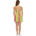 Colorful Leaf Pattern Ruffle Edge Bra Cup Chiffon Mini Dress View4