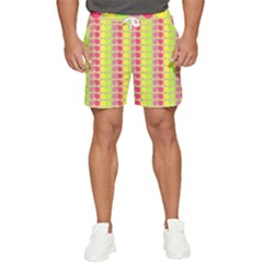 Colorful Leaf Pattern Men s Runner Shorts by GardenOfOphir