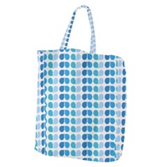 Blue Green Leaf Pattern Giant Grocery Tote by GardenOfOphir