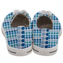 Blue Green Leaf Pattern Women s Low Top Canvas Sneakers View4