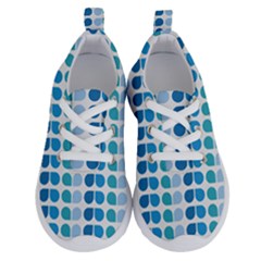 Blue Green Leaf Pattern Running Shoes by GardenOfOphir