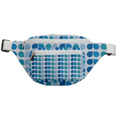 Blue Green Leaf Pattern Fanny Pack by GardenOfOphir