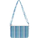 Blue Green Leaf Pattern Double Gusset Crossbody Bag View2