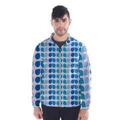 Blue Green Leaf Pattern Men s Windbreaker