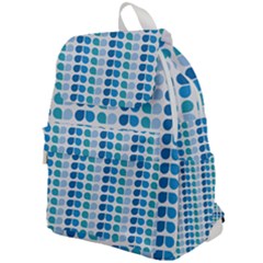 Blue Green Leaf Pattern Top Flap Backpack by GardenOfOphir