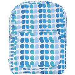 Blue Green Leaf Pattern Full Print Backpack by GardenOfOphir