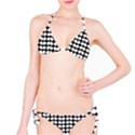 Black And White Leaf Pattern Classic Bikini Set View1