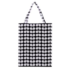 Black And White Leaf Pattern Classic Tote Bag by GardenOfOphir