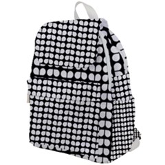 Black And White Leaf Pattern Top Flap Backpack by GardenOfOphir