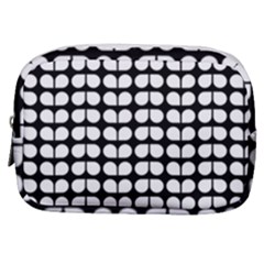 Black And White Leaf Pattern Make Up Pouch (small) by GardenOfOphir