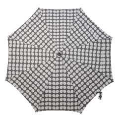 Gray And White Leaf Pattern Hook Handle Umbrellas (large) by GardenOfOphir