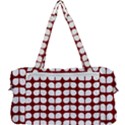 Red And White Leaf Pattern Multi Function Bag View2