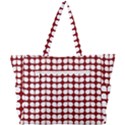 Red And White Leaf Pattern Simple Shoulder Bag View3