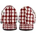 Red And White Leaf Pattern Women s Mary Jane Shoes View4