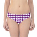 Purple And White Leaf Pattern Hipster Bikini Bottoms View1