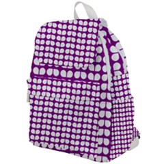 Purple And White Leaf Pattern Top Flap Backpack by GardenOfOphir