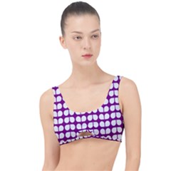 Purple And White Leaf Pattern The Little Details Bikini Top by GardenOfOphir