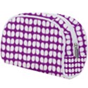 Purple And White Leaf Pattern Make Up Case (Large) View2