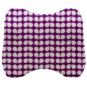 Purple And White Leaf Pattern Velour Head Support Cushion View1