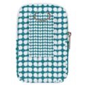 Teal And White Leaf Pattern Belt Pouch Bag (Large) View2