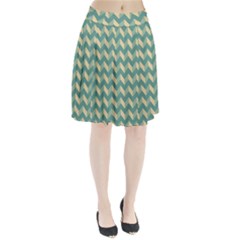 Modern Retro Chevron Patchwork Pattern Pleated Skirt by GardenOfOphir