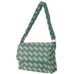 Modern Retro Chevron Patchwork Pattern Full Print Messenger Bag (l) by GardenOfOphir